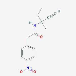 molecular formula C14H16N2O3 B6102586 N-(3-methylpent-1-yn-3-yl)-2-(4-nitrophenyl)acetamide 