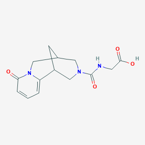 molecular formula C14H17N3O4 B6102613 N-([(1S)-8-Oxo-1,5,6,8-tetrahydro-2h-1,5-methanopyrido[1,2-a][1,5]diazocin-3(4h)-yl]carbonyl)glycine 