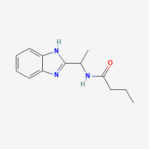 molecular formula C13H17N3O B6102637 N-[1-(1H-1,3-BENZODIAZOL-2-YL)ETHYL]BUTANAMIDE 
