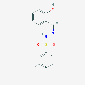 molecular formula C15H16N2O3S B6102650 N'-(2-hydroxybenzylidene)-3,4-dimethylbenzenesulfonohydrazide 