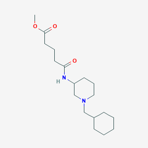 molecular formula C18H32N2O3 B6102668 Methyl 5-[[1-(cyclohexylmethyl)piperidin-3-yl]amino]-5-oxopentanoate 