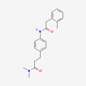 molecular formula C20H24N2O2 B6102690 N,N-dimethyl-3-(4-{[(2-methylphenyl)acetyl]amino}phenyl)propanamide 