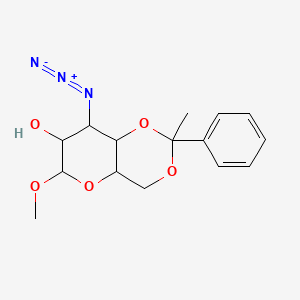 molecular formula C15H19N3O5 B6102807 methyl 3-azido-3-deoxy-4,6-O-(1-phenylethylidene)hexopyranoside 