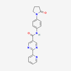 molecular formula C20H17N5O2 B610284 Prostaglandin D synthase (hematopoietic-type) inhibitor F092 CAS No. 2250261-59-5