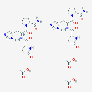 molecular formula C38H56N12O14 B610287 Protirelin acetate CAS No. 120876-23-5