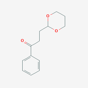 molecular formula C13H16O3 B061029 3-(1,3-Dioxan-2-Yl)Propiophenone CAS No. 167644-49-7