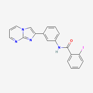 molecular formula C19H13IN4O B6102967 N-(3-(imidazo[1,2-a]pyrimidin-2-yl)phenyl)-2-iodobenzamide 