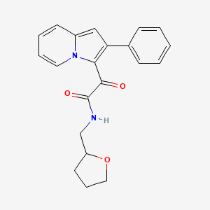 molecular formula C21H20N2O3 B6102972 2-oxo-N-(oxolan-2-ylmethyl)-2-(2-phenylindolizin-3-yl)acetamide 