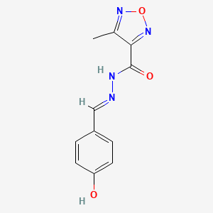 molecular formula C11H10N4O3 B6102983 N'-(4-hydroxybenzylidene)-4-methyl-1,2,5-oxadiazole-3-carbohydrazide 