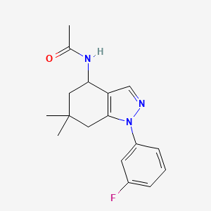 molecular formula C17H20FN3O B6103029 N-[1-(3-fluorophenyl)-6,6-dimethyl-5,7-dihydro-4H-indazol-4-yl]acetamide 