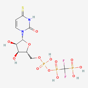 ({[({[(2R,3S,4R,5R)-3,4-dihydroxy-5-(2-oxo-4-sulfanylidene-1,2,3,4-tetrahydropyrimidin-1-yl)oxolan-2-yl]methoxy}(hydroxy)phosphoryl)oxy](hydroxy)phosphoryl}difluoromethyl)phosphonic acid