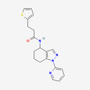 molecular formula C19H20N4OS B6103033 N-[1-(2-pyridinyl)-4,5,6,7-tetrahydro-1H-indazol-4-yl]-3-(2-thienyl)propanamide 
