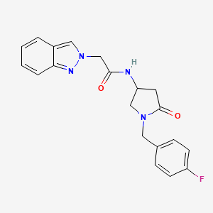 molecular formula C20H19FN4O2 B6103108 N-[1-(4-fluorobenzyl)-5-oxo-3-pyrrolidinyl]-2-(2H-indazol-2-yl)acetamide 