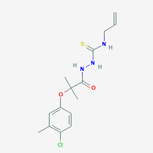 molecular formula C15H20ClN3O2S B6103110 N-allyl-2-[2-(4-chloro-3-methylphenoxy)-2-methylpropanoyl]hydrazinecarbothioamide 