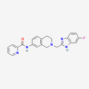 molecular formula C23H20FN5O B6103148 N-[2-[(6-fluoro-1H-benzimidazol-2-yl)methyl]-3,4-dihydro-1H-isoquinolin-7-yl]pyridine-2-carboxamide 
