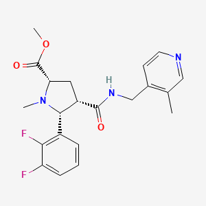 molecular formula C21H23F2N3O3 B6103357 methyl (2S,4S,5R)-5-(2,3-difluorophenyl)-1-methyl-4-[(3-methylpyridin-4-yl)methylcarbamoyl]pyrrolidine-2-carboxylate 