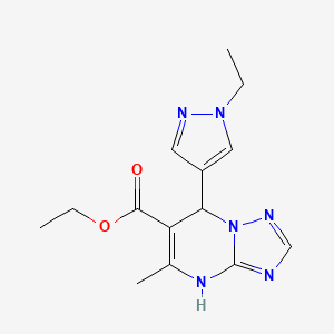 molecular formula C14H18N6O2 B6103403 ethyl 7-(1-ethyl-1H-pyrazol-4-yl)-5-methyl-4,7-dihydro[1,2,4]triazolo[1,5-a]pyrimidine-6-carboxylate 