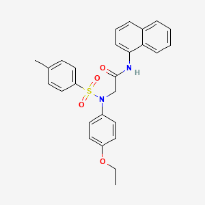 molecular formula C27H26N2O4S B6103424 N~2~-(4-ethoxyphenyl)-N~2~-[(4-methylphenyl)sulfonyl]-N~1~-1-naphthylglycinamide 