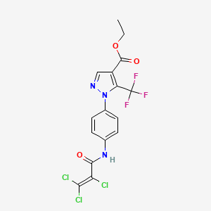 molecular formula C16H11Cl3F3N3O3 B610349 Pyr3 CAS No. 1160514-60-2