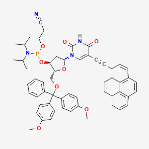 3-[[(2R,3S,5R)-2-[[bis(4-methoxyphenyl)-phenylmethoxy]methyl]-5-[2,4-dioxo-5-(2-pyren-1-ylethynyl)pyrimidin-1-yl]oxolan-3-yl]oxy-[di(propan-2-yl)amino]phosphanyl]oxypropanenitrile