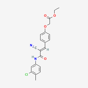 molecular formula C21H19ClN2O4 B6103585 ethyl (4-{(1E)-3-[(3-chloro-4-methylphenyl)amino]-2-cyano-3-oxoprop-1-en-1-yl}phenoxy)acetate 
