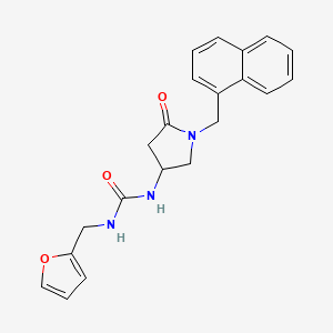 molecular formula C21H21N3O3 B6103603 N-(2-furylmethyl)-N'-[1-(1-naphthylmethyl)-5-oxo-3-pyrrolidinyl]urea 