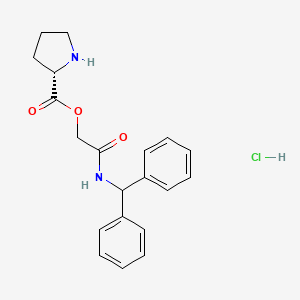 molecular formula C20H23ClN2O3 B610362 Pyroglutamylglutamine diketopiperazine CAS No. 151367-91-8