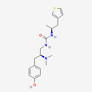 1-((S)-2-(dimethylamino)-3-(4-hydroxyphenyl)propyl)-3-((S)-1-(thiophen-3-yl)propan-2-yl)urea