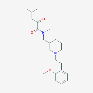 molecular formula C22H34N2O3 B6103699 N-({1-[2-(2-methoxyphenyl)ethyl]-3-piperidinyl}methyl)-N,4-dimethyl-2-oxopentanamide 