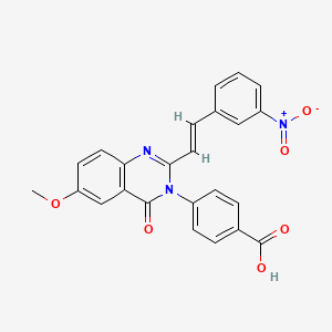 molecular formula C24H17N3O6 B610380 QNZ46 CAS No. 1237744-13-6