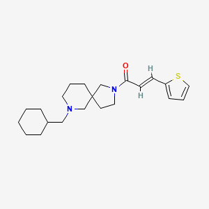 molecular formula C22H32N2OS B6103803 (E)-1-[9-(cyclohexylmethyl)-2,9-diazaspiro[4.5]decan-2-yl]-3-thiophen-2-ylprop-2-en-1-one 