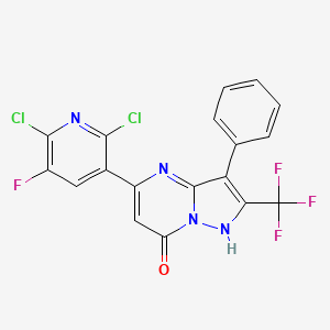 5-(2,6-dichloro-5-fluoropyridin-3-yl)-3-phenyl-2-(trifluoromethyl)-1H-pyrazolo[1,5-a]pyrimidin-7-one