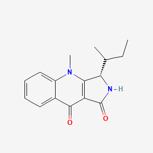 molecular formula C16H18N2O2 B610387 Quinolactactin A 