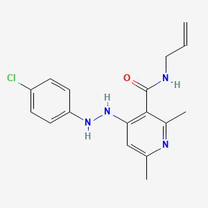 molecular formula C17H19ClN4O B6103909 N~3~-Allyl-4-[2-(4-chlorophenyl)hydrazino]-2,6-dimethylnicotinamide 