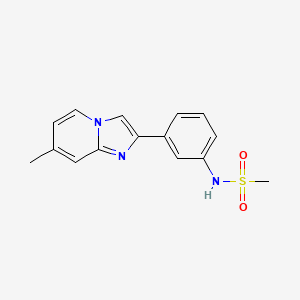 molecular formula C15H15N3O2S B6103916 N-[3-(7-methylimidazo[1,2-a]pyridin-2-yl)phenyl]methanesulfonamide 