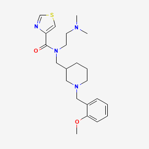 molecular formula C22H32N4O2S B6103939 N-[2-(dimethylamino)ethyl]-N-{[1-(2-methoxybenzyl)-3-piperidinyl]methyl}-1,3-thiazole-4-carboxamide 