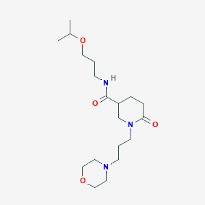 molecular formula C19H35N3O4 B6103947 N-(3-isopropoxypropyl)-1-[3-(4-morpholinyl)propyl]-6-oxo-3-piperidinecarboxamide 