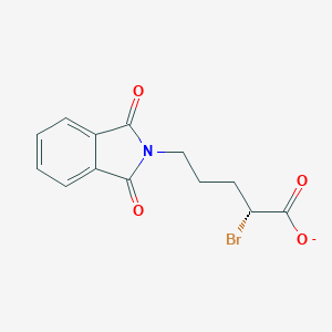 molecular formula C13H11BrNO4- B061040 (R)-5-Phthalimido-2-bromovaleric acid CAS No. 179090-36-9