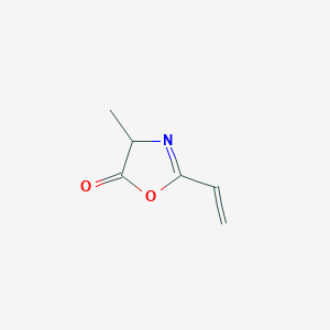 molecular formula C6H7NO2 B061041 2-ethenyl-4-methyl-4H-1,3-oxazol-5-one CAS No. 159439-89-1