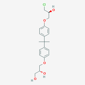 molecular formula C21H27ClO5 B610411 (R)-3-(4-(2-(4-((S)-3-chloro-2-hydroxypropoxy)phenyl)propan-2-yl)phenoxy)propane-1,2-diol CAS No. 1203490-23-6
