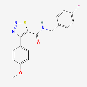 molecular formula C17H14FN3O2S B6104203 N-(4-fluorobenzyl)-4-(4-methoxyphenyl)-1,2,3-thiadiazole-5-carboxamide 