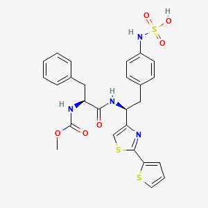 molecular formula C26H26N4O6S3 B610421 拉祖普他非 CAS No. 1008510-37-9