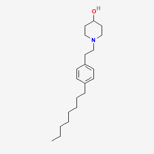 molecular formula C21H35NO B610422 1-[2-(4-Octylphenyl)ethyl]piperidin-4-ol CAS No. 1425049-20-2