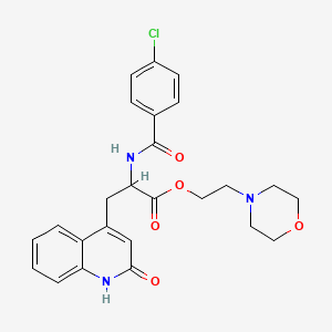 molecular formula C25H26ClN3O5 B610429 Rebamipide mofetil CAS No. 1527495-76-6
