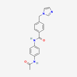 molecular formula C19H18N4O2 B6104299 N-(4-acetamidophenyl)-4-(imidazol-1-ylmethyl)benzamide 