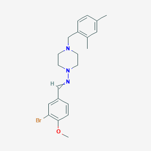 molecular formula C21H26BrN3O B6104326 N-(3-bromo-4-methoxybenzylidene)-4-(2,4-dimethylbenzyl)-1-piperazinamine 