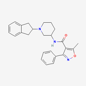molecular formula C25H27N3O2 B6104330 N-[1-(2,3-dihydro-1H-inden-2-yl)-3-piperidinyl]-5-methyl-3-phenyl-4-isoxazolecarboxamide 