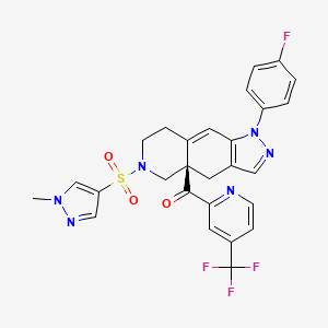 molecular formula C27H22F4N6O3S B610435 Relacorilant CAS No. 1496510-51-0