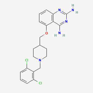 2,4-Quinazolinediamine, 5-((1-((2,6-dichlorophenyl)methyl)-4-piperidinyl)methoxy)-