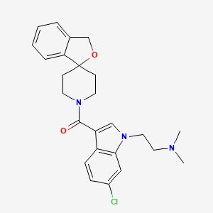 (6-Chloro-1-(2-(dimethylamino)ethyl)indol-3-yl)-spiro(1H-isobenzofuran-3,4'-piperidine)-1'-yl-methanone